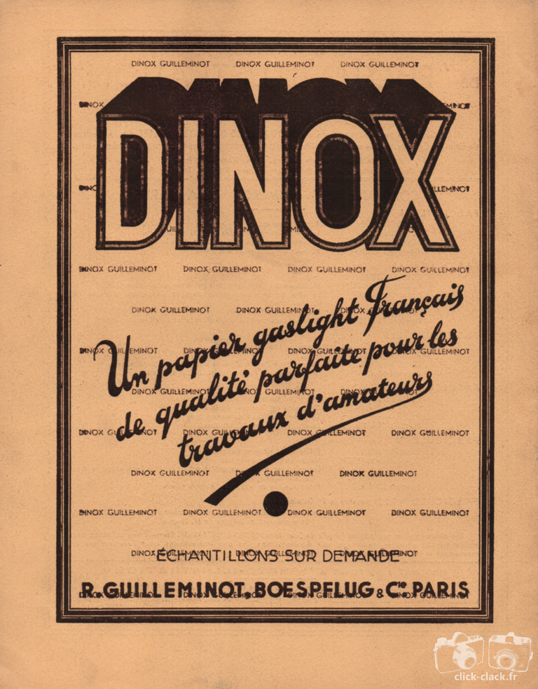Guilleminot - Papier Le Dinox - 15 septembre 1934 - Photo-Cinéma
