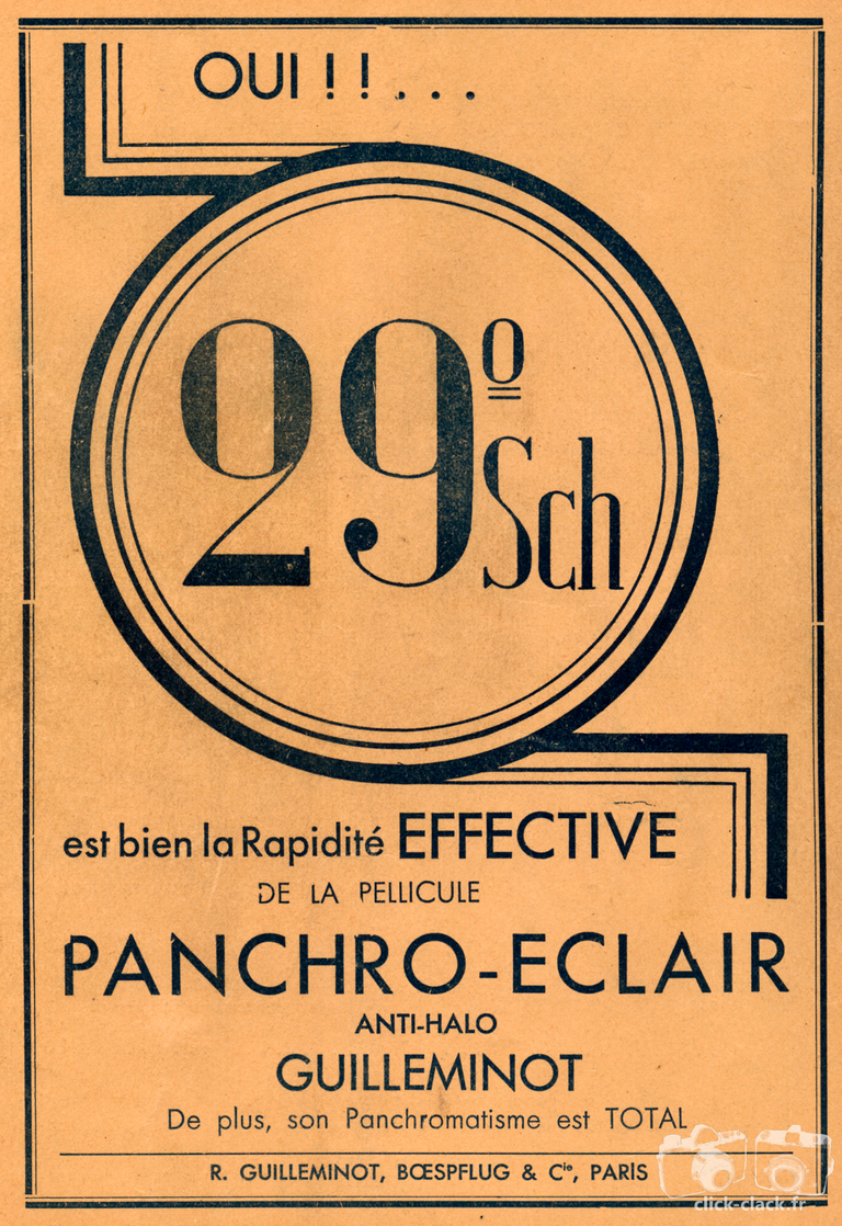Guilleminot - Pellicules Panchro-Eclair - 1937
