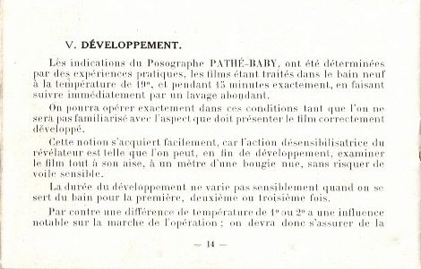 Notice du Posographe Pathé-Baby - 2,7-14 Campagne 2,7-14 Ville - page 15