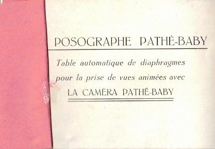 Notice du Posographe Pathé-Baby - 2,7-14 Campagne 2,7-14 Ville - page 1