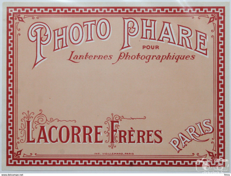 Lacorre Frères - Etiquette de Photo Phare pour lanternes photographiques