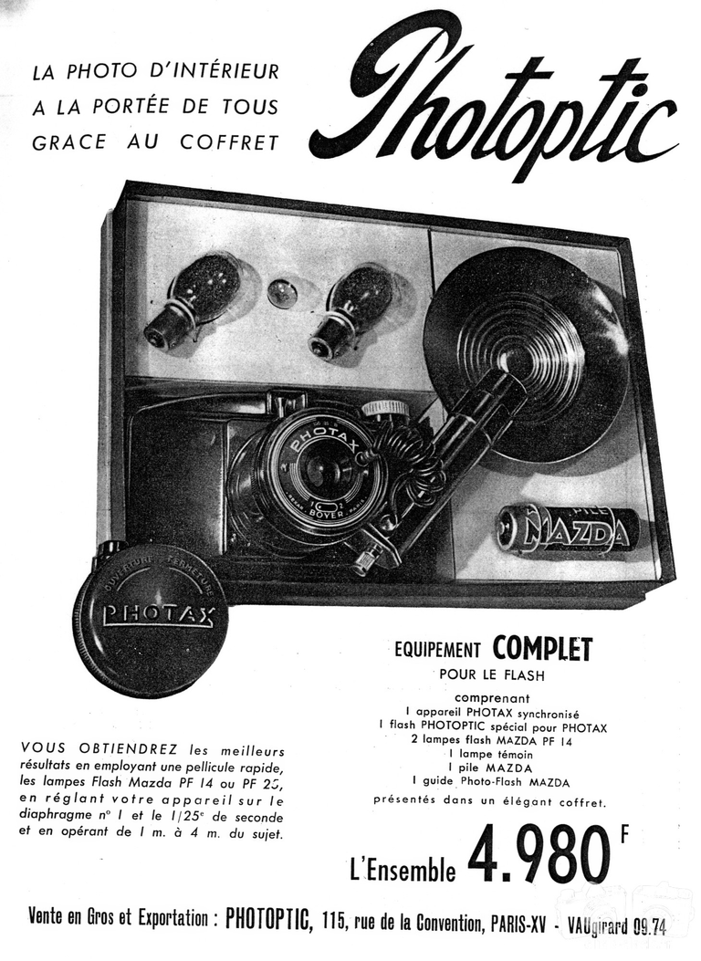 Photoptic - Coffret Photax - 1953
