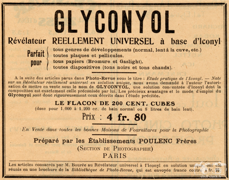 Poulenc - Révélateur Glyconyol