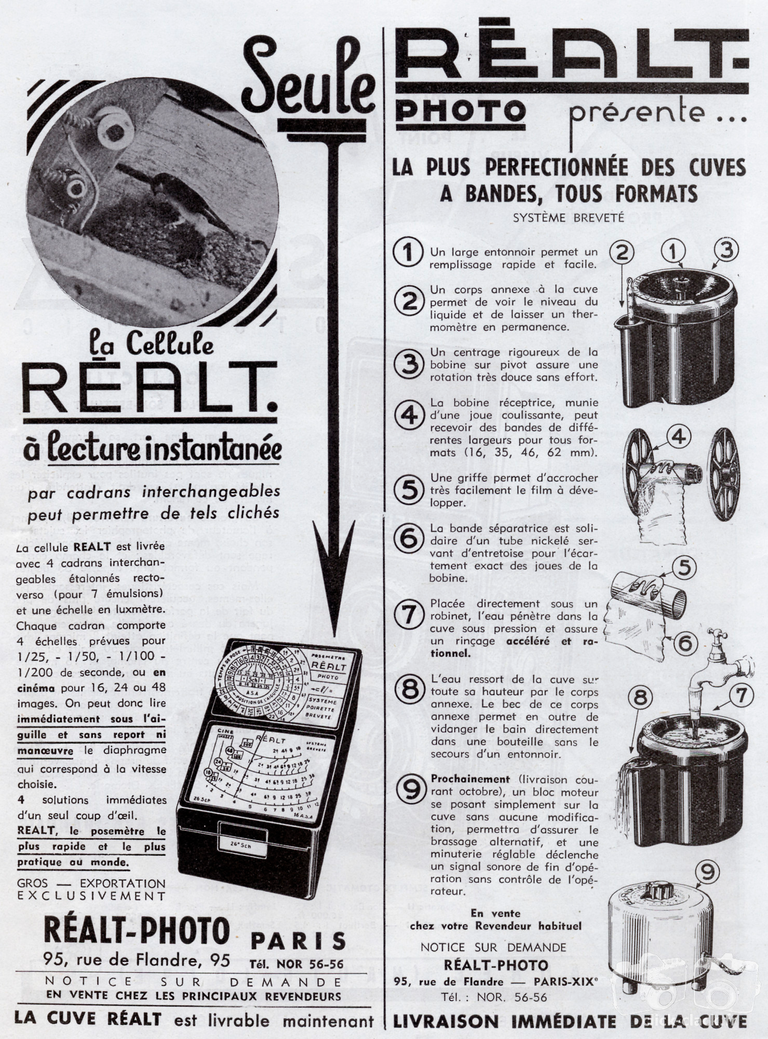 Réalt - Cellule Réalt Photo, Cuve à bande - 1950