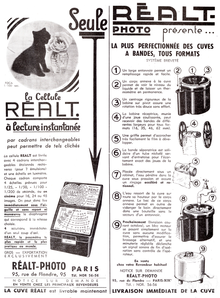 Réalt - Cellule Réalt Photo, Cuve à bande - 1950