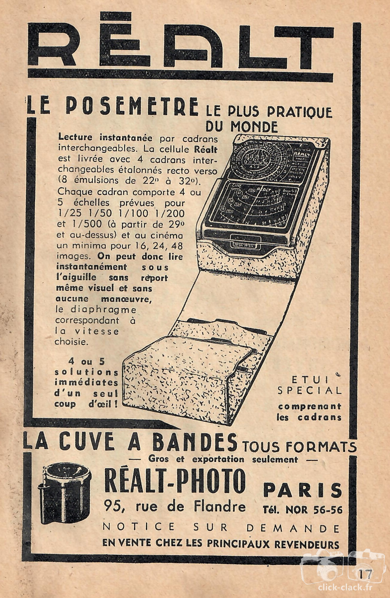 Réalt - Cellule Réalt Photo, Cuve à bande - 1951