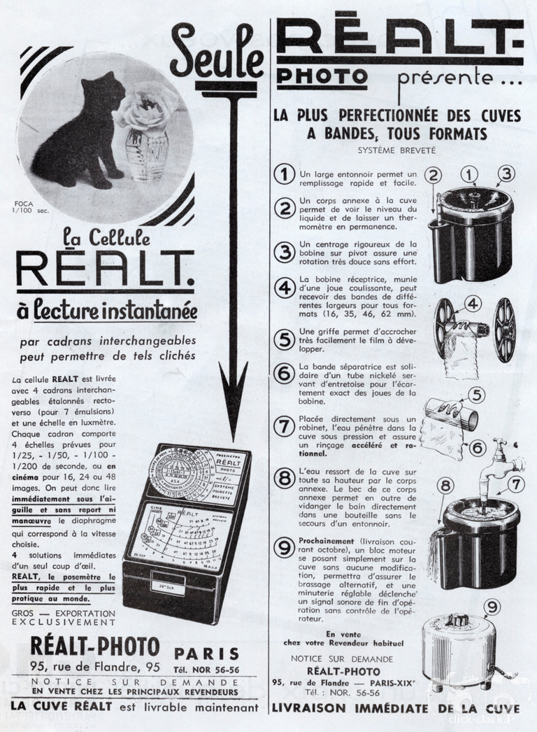 Réalt - Cellule Réalt Photo, Cuve à bande - 1951