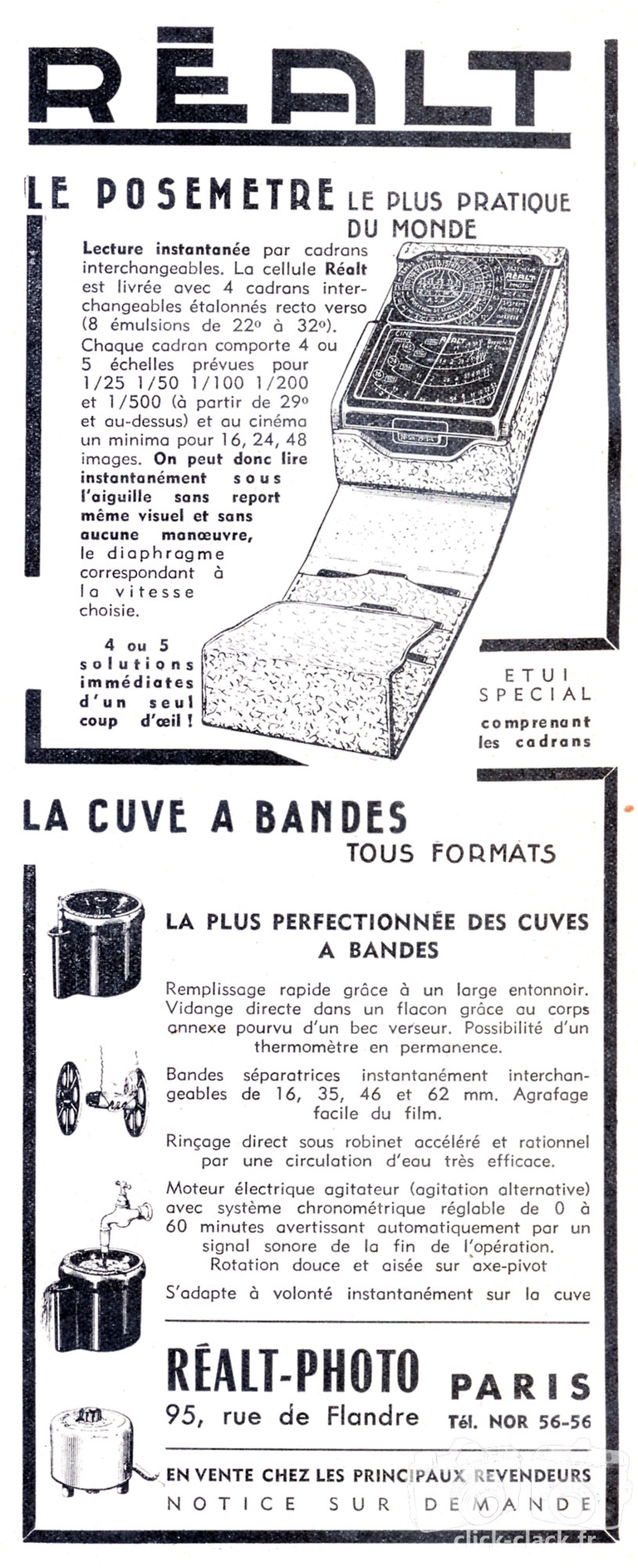 Réalt - Cellule Réalt Photo, Cuve à bande - 1952