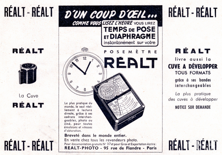 Réalt - Cellule Réalt Photo, Cuve à bande - 1952