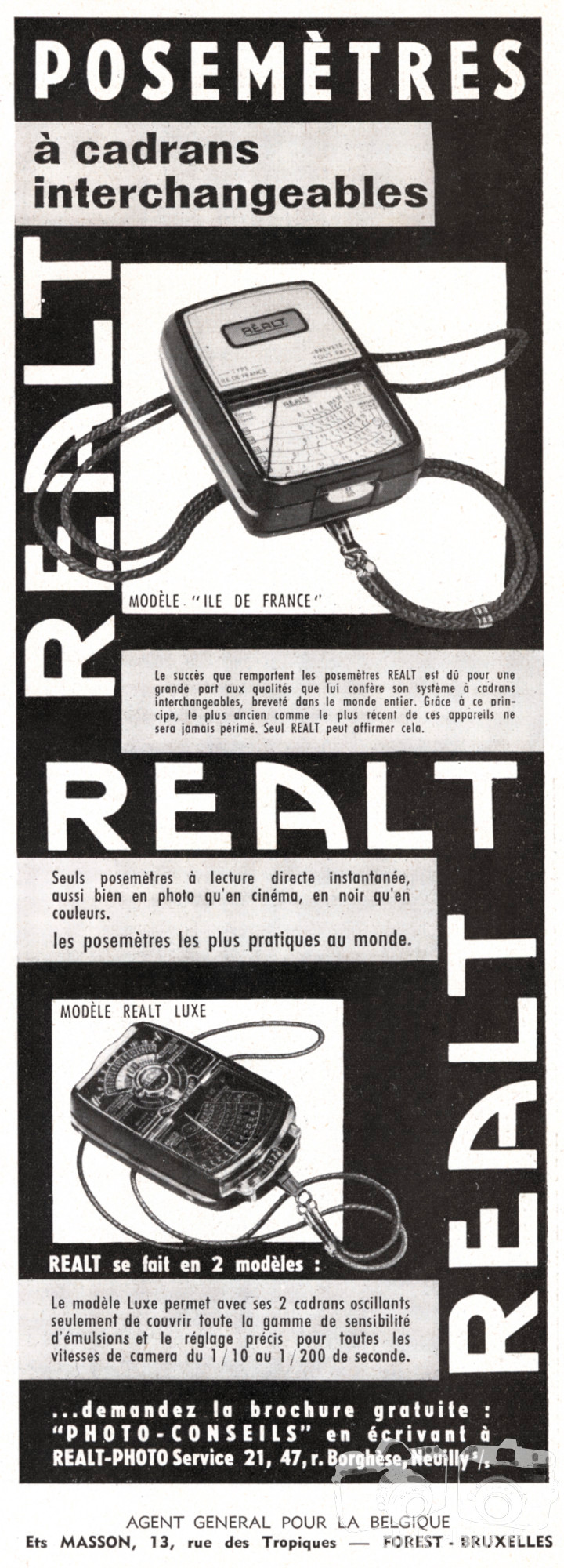 Réalt - Cellule Réalt Ils de France, Réalt Luxe - mai 1957 - Photo-Cinéma