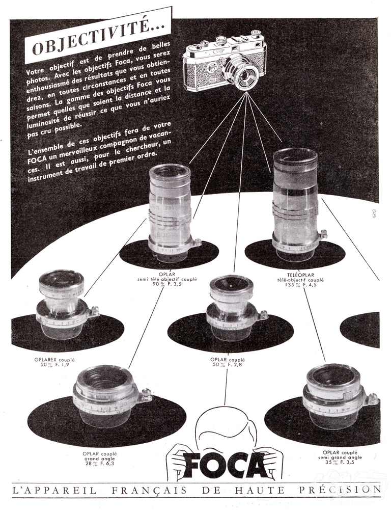 OPL - Foca Objectifs Oplar, Oplarex, Teleoplar - 1950