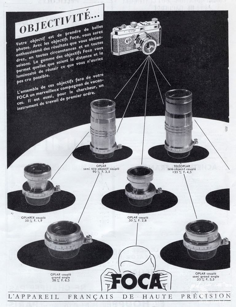 OPL - Foca Objectifs Oplar, Oplarex, Teleoplar - 1951
