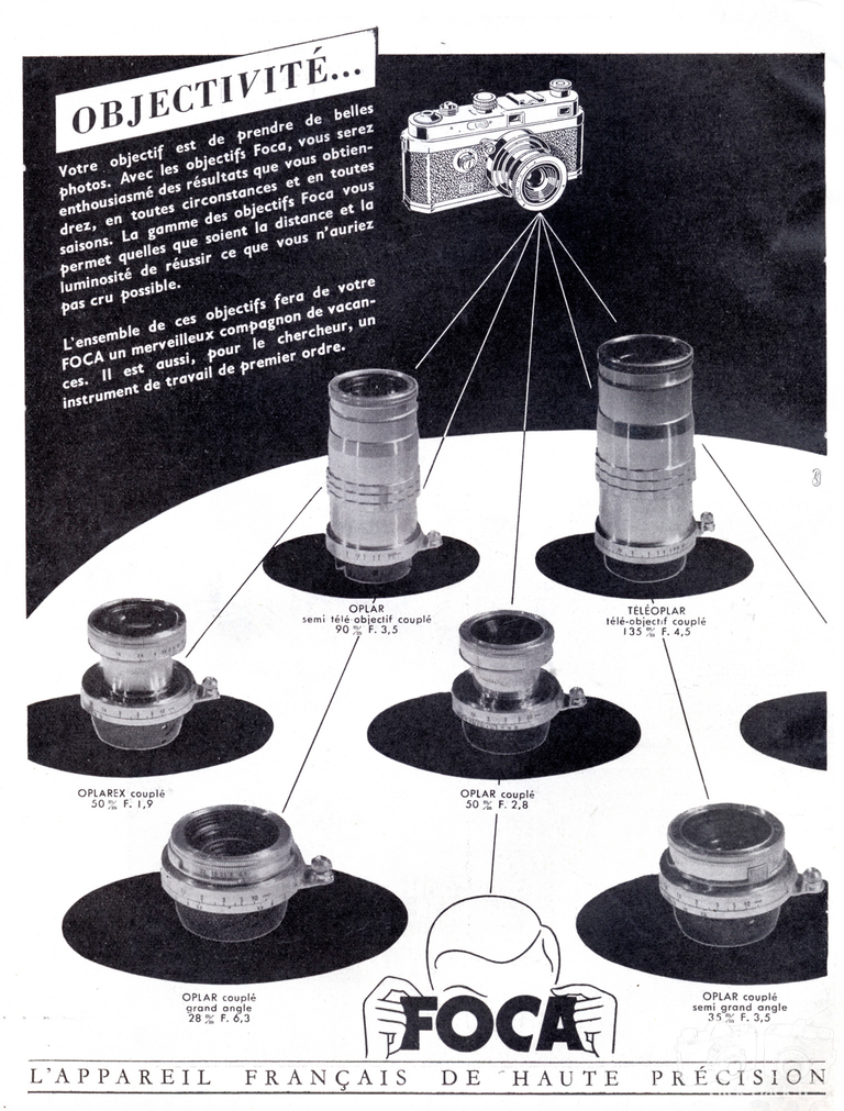 OPL - Foca Objectifs Oplar, Oplarex, Teleoplar - 1952