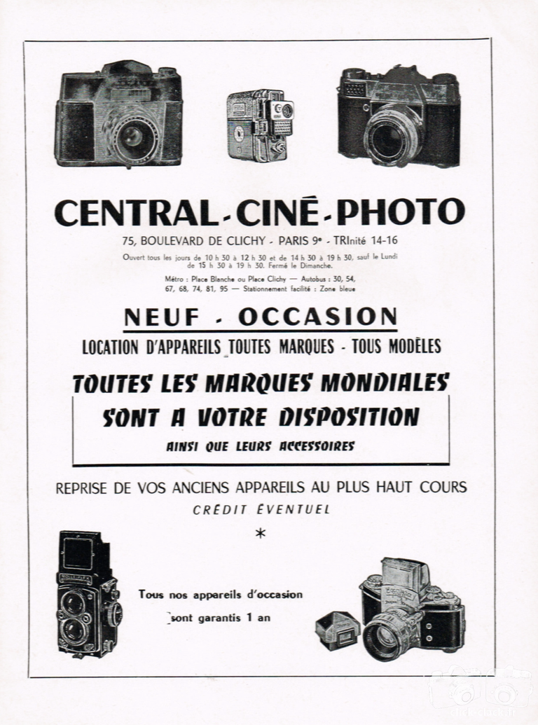 Central-Ciné-Photo - Kodak Retina Reflex, Agfaflex, Rolleiflex, Exakta - janvier 1961 - Photo Cinéma