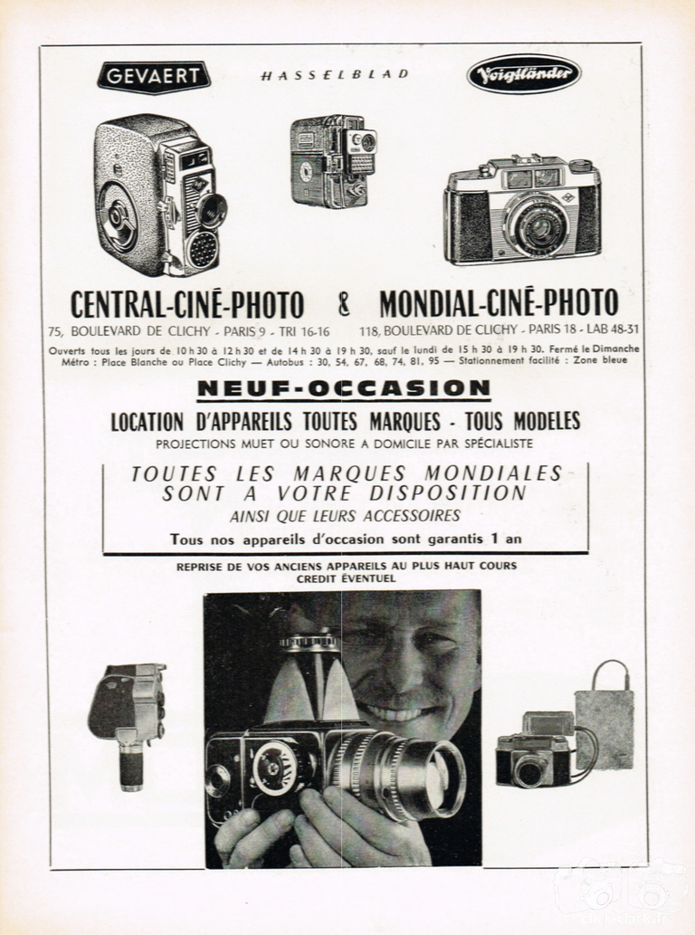 Central-Ciné-Photo - Agfa, Hasselblad - avril 1961 - Photo Cinéma
