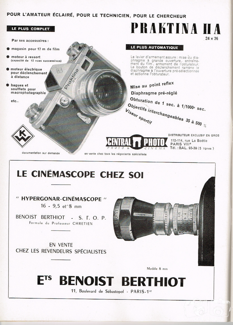 Central-Ciné-Photo - Pratiktna IIA - juillet 1959 - Photo Cinéma