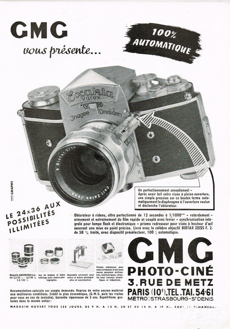 GMG - Exakta Varex - mars 1955 - Photo-Cinéma