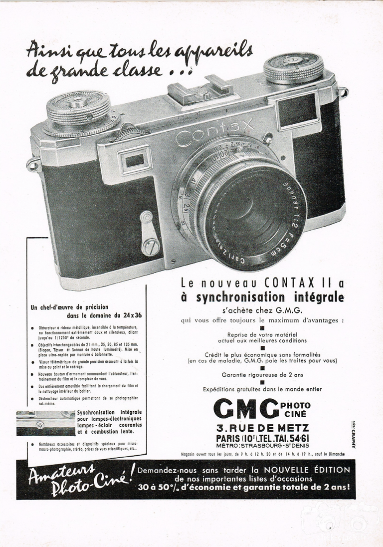 GMG - Contax IIa - juin 1955 - Photo-Cinéma