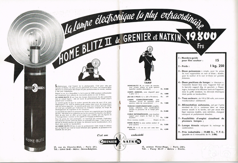 Grenier-Natkin - Home Blitz II - octobre 1954 - Photo-Cinéma