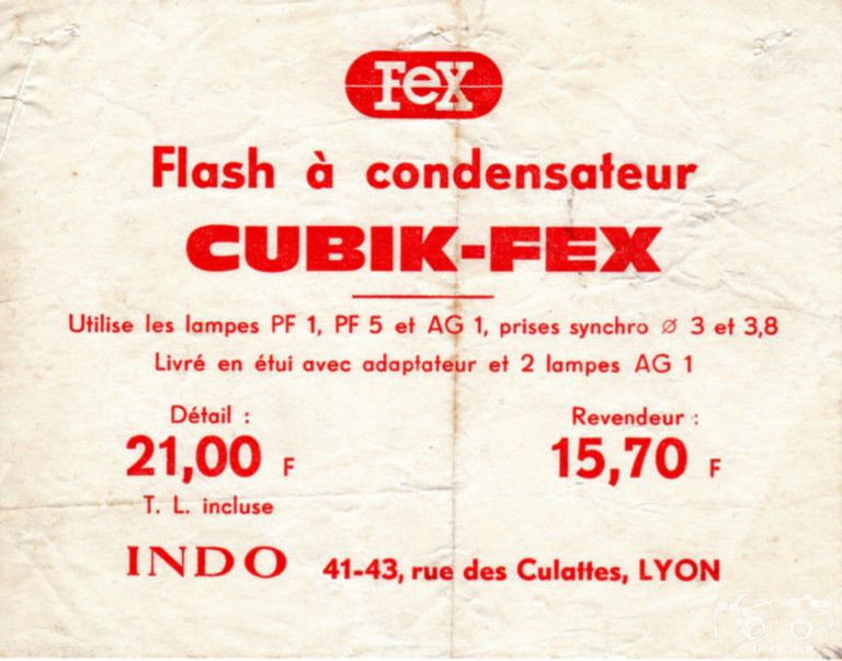 Fex-Indo - Feuillet Flash Cubik