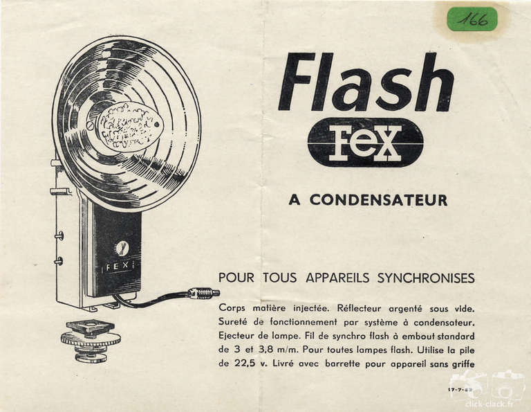 Fex-Indo - Feuillet Flash Fex à condensateur