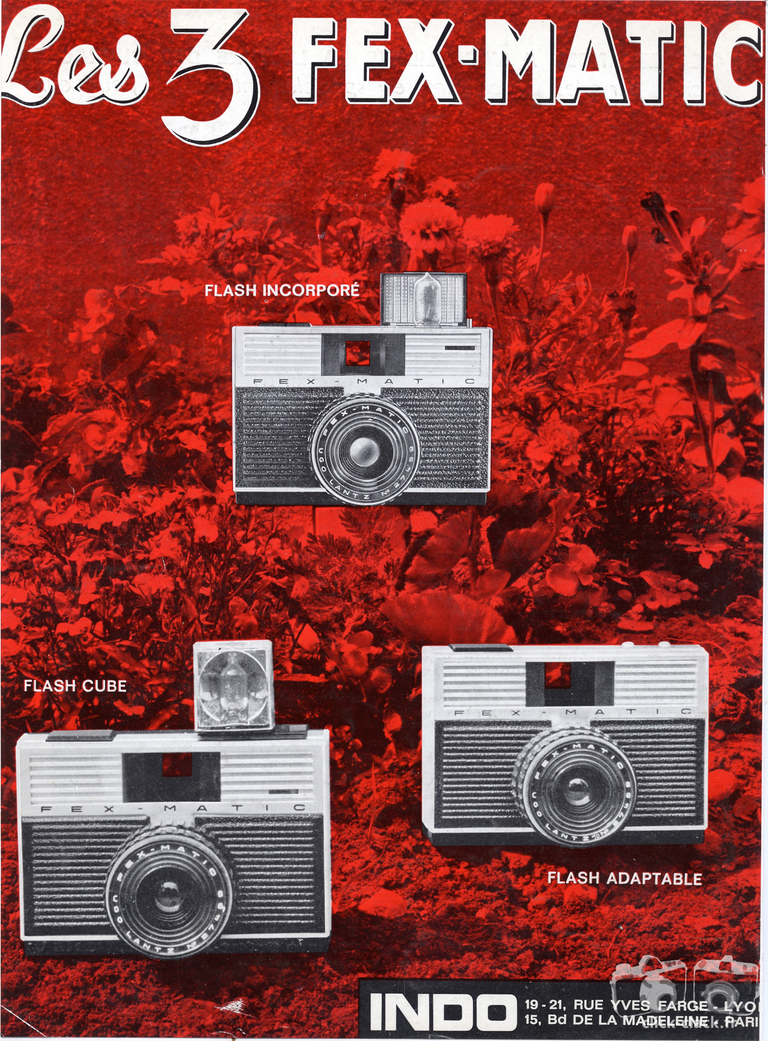 Fex-Indo - Publicité Fex-Matic, Fex-Matic, F, Fex-Matic Cube - 1966 - Le Photographe