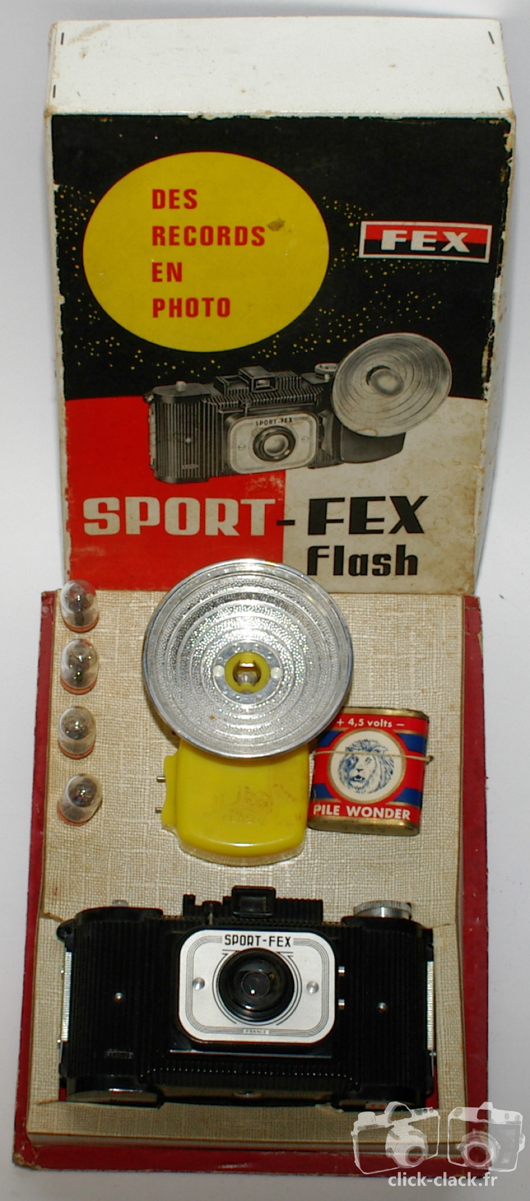 Fex-Indo - Autre présentation du coffret Sport-Fex avec son flash jaune