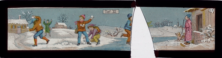 Taf. XI - Jeux dans la neige