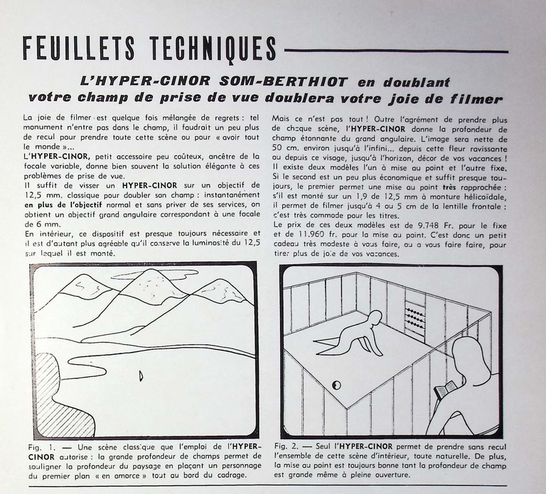 SOM Berthiot - Hyper-Cinor - mai juin 1960 - Caméra huit n°16