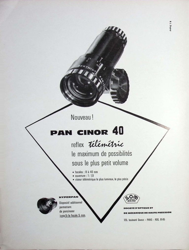 SOM Berthiot - Pan Cinor 40 - mars avril 1960 - Caméra huit n°15