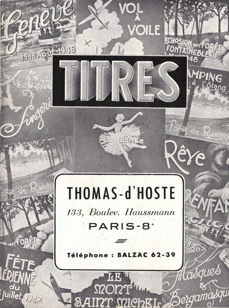 Thomas d'Hoste - Titres - première de couverture