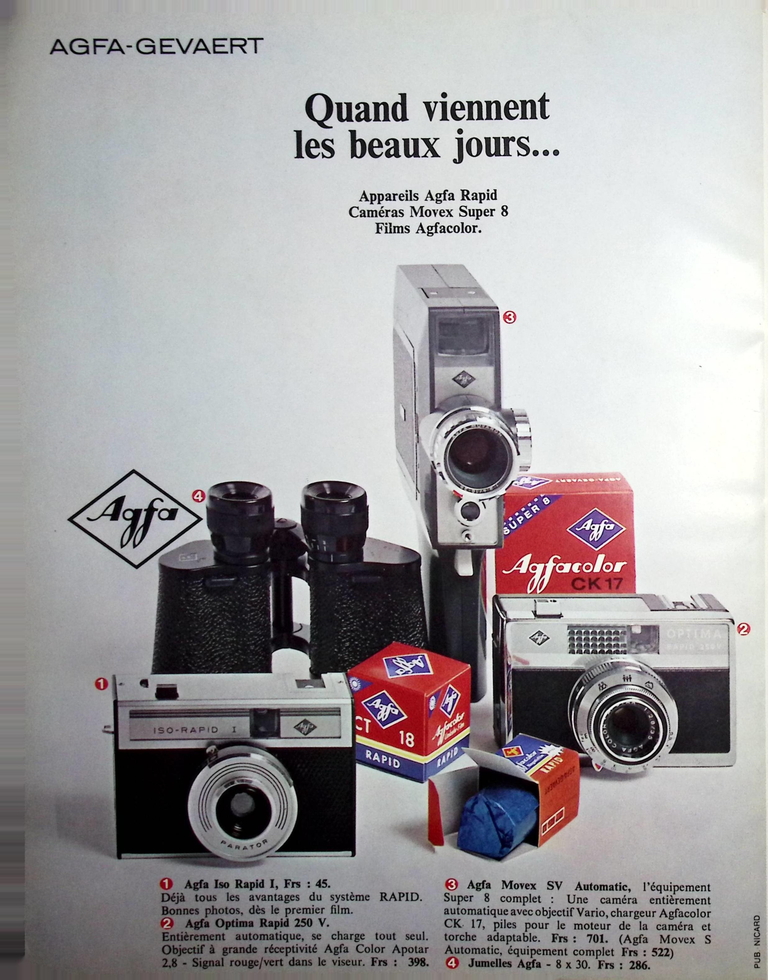 Agfa Movex SV Automatic - Photo - septembre 1967