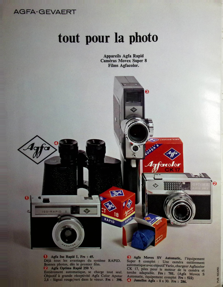 Agfa Movex SV Automatic - Photo - novembre 1967