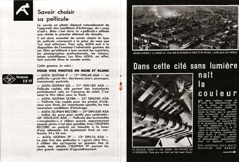 Agfa - Paris Match livret Agfacolor 3