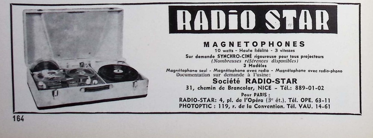 Radio-Star - Magnétophones -  septembre octobre 1959 - Caméra huit n°12