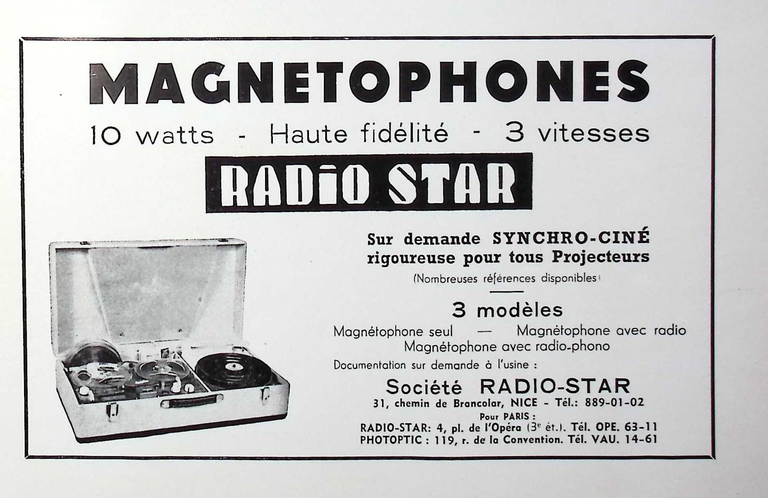 Radio-Star - Magnétophones -  mai juin 1960 - Caméra huit n°16