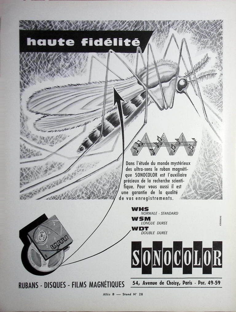 Sonocolor - Bandes magnétiques WHS, WSM, WDT - mars avril 1960 - Caméra huit n°15