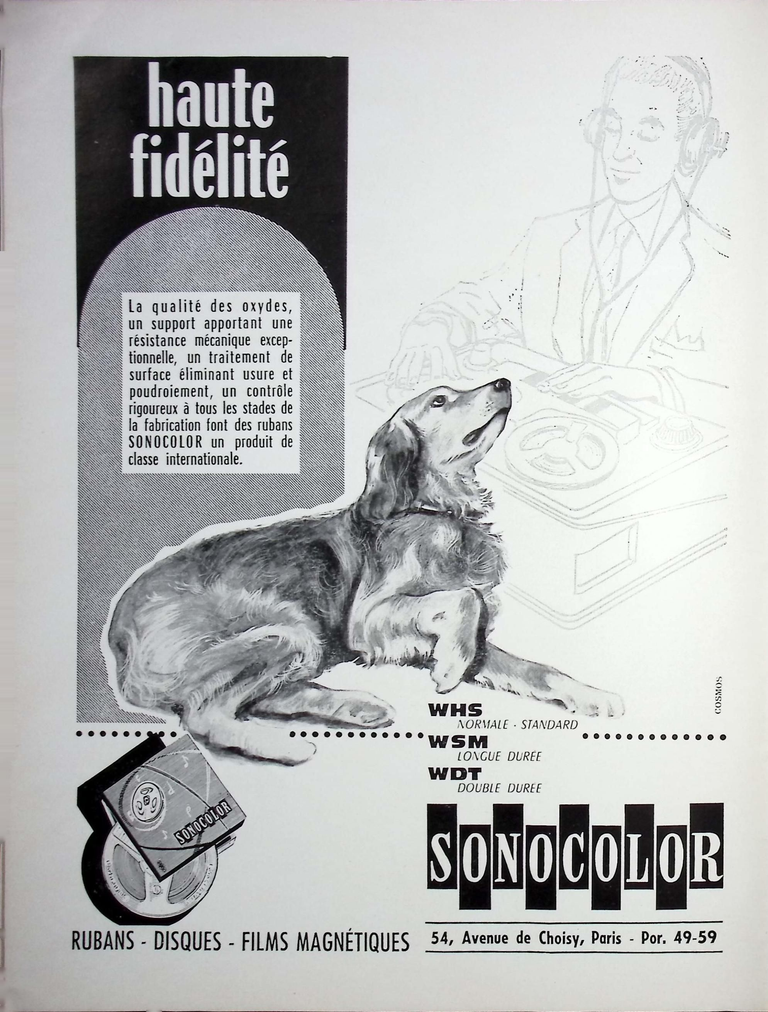 Sonocolor - Bandes magnétiques WHS, WSM, WDT - mai juin 1960 - Caméra huit n°16