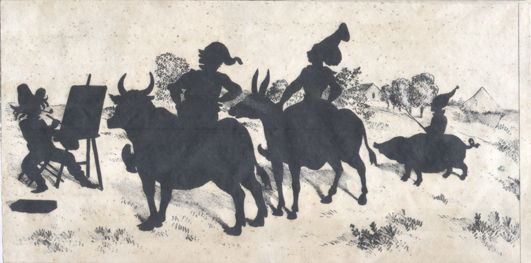 Théâtre d'ombres Loïe Füller - Scène avec le peintre