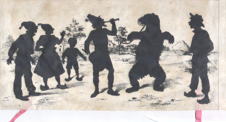 Théâtre d'ombres Loïe Füller - Scène avec l'ours