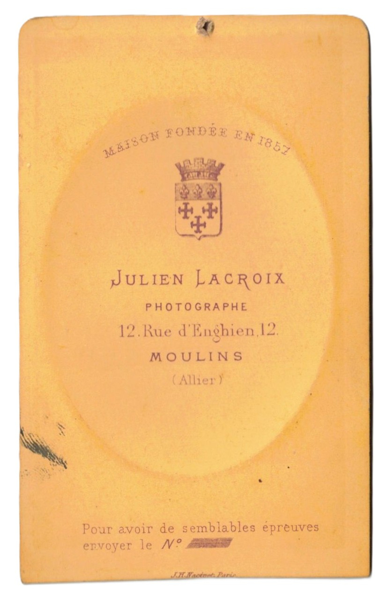 Vichy - Maison fondée en 1857 - Julien Lacroix - Photographe - 12, rue d'Enghien, 12 - Moulins (Allier)